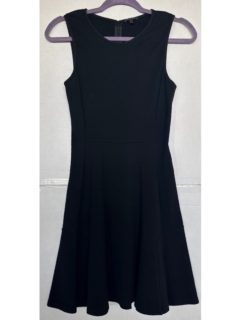 Theory Black Sleeveless Fit & Flare Dress Size 2